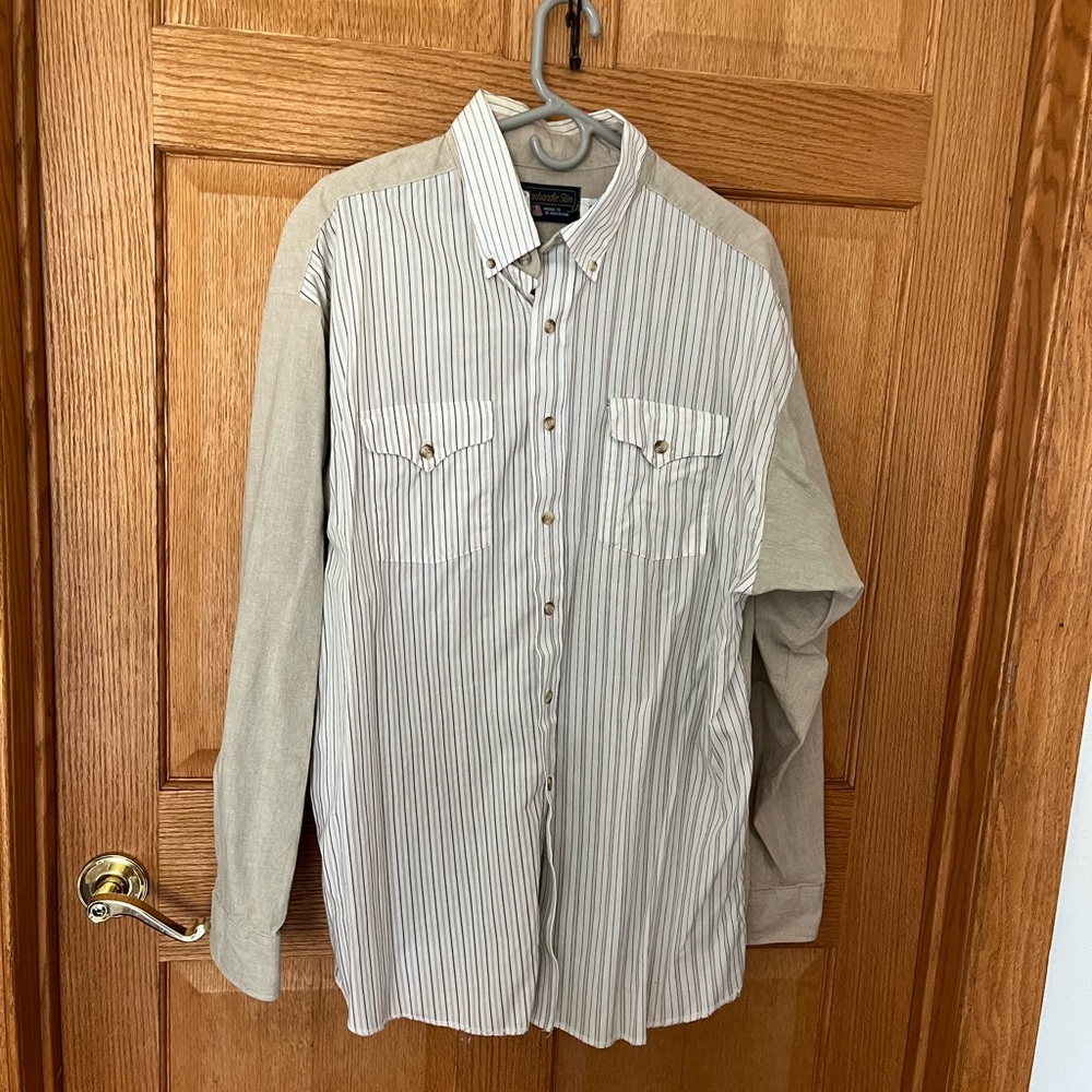 Vintage 2 tone Panhandle slim, long sleeve, button up shirt
